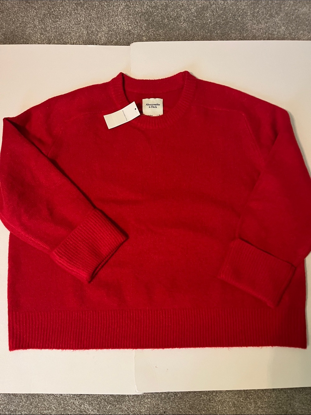 Abercrombie & Fitch Red Womens Crewneck Sweater